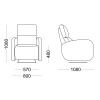 Кресло Берн 3 глайдер велюр      серый